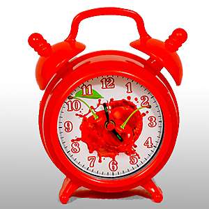 red alarm clock