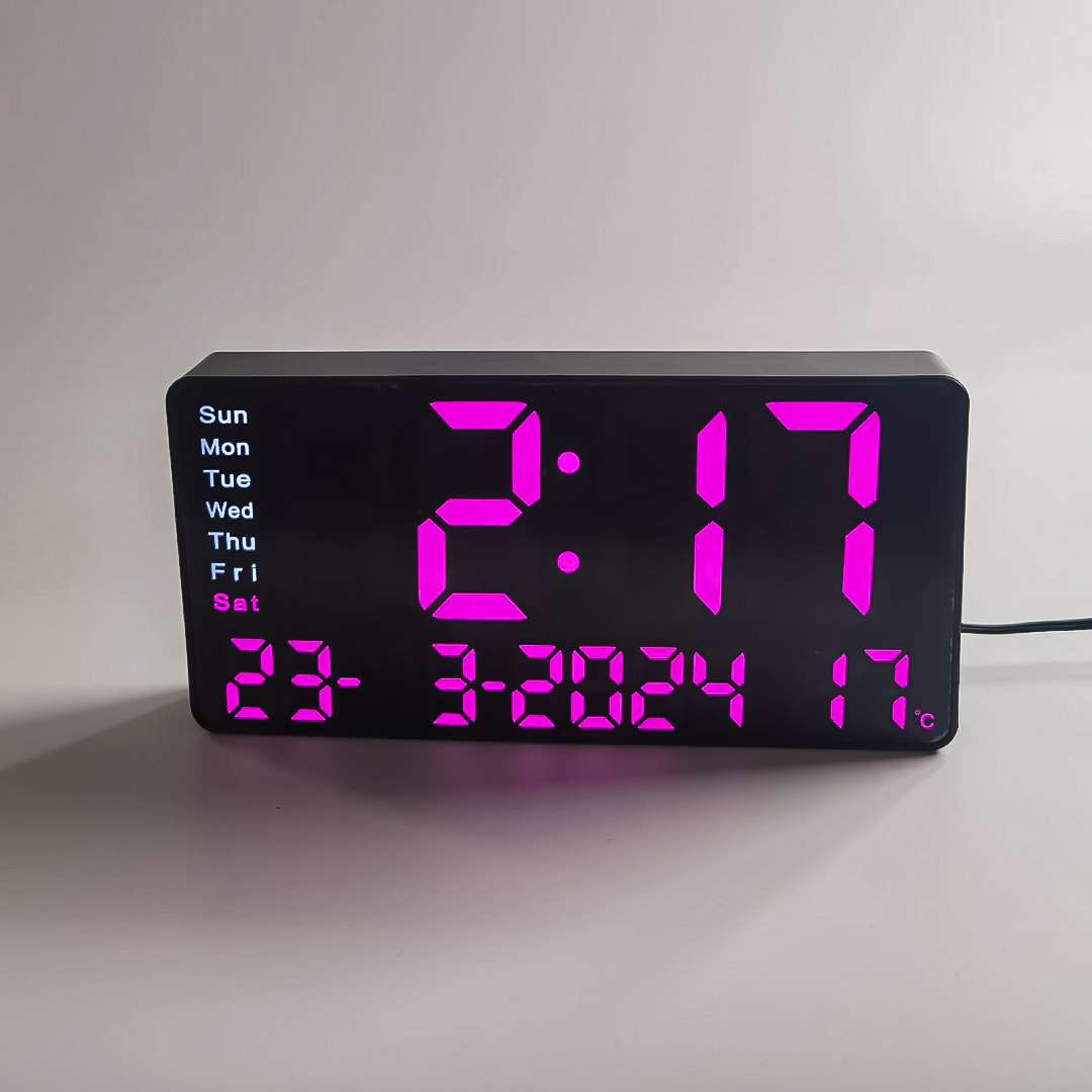 bright pink LED Digital clock