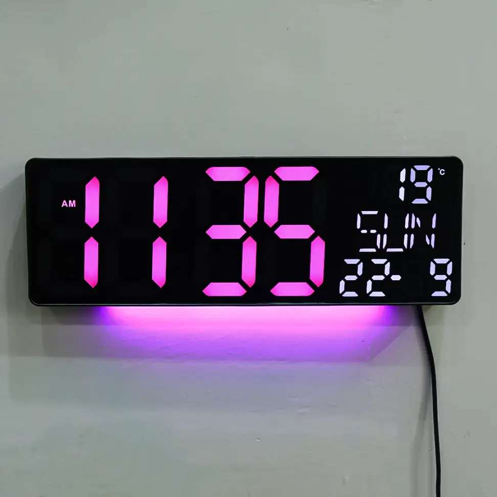 pink LED Digital clock