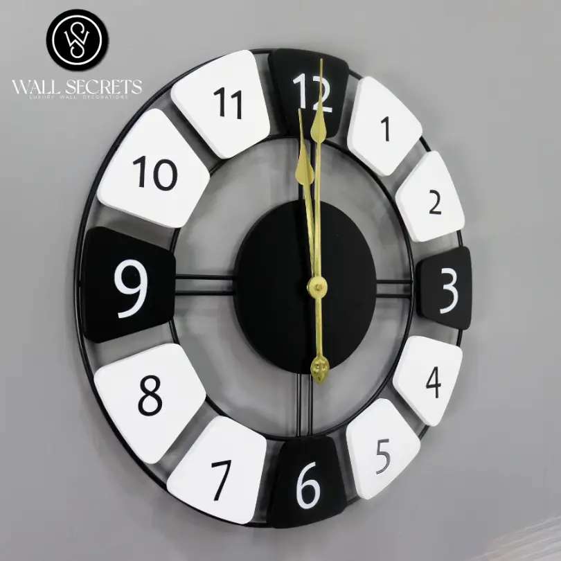 Geometric Piano Wall Clock Design